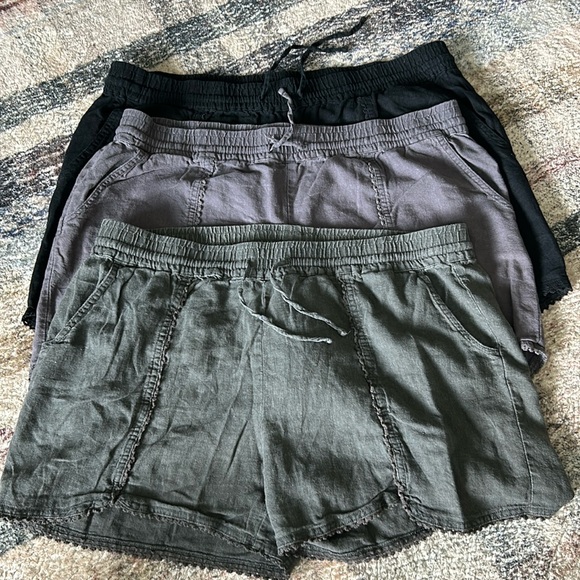 Caslon draw string linen shorts - Picture 1 of 5